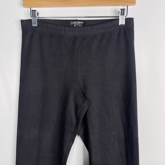 David Lerner Womens Large Black Skinny Leggings Polyester Stretch Pull On Waist - Picture 3 of 5